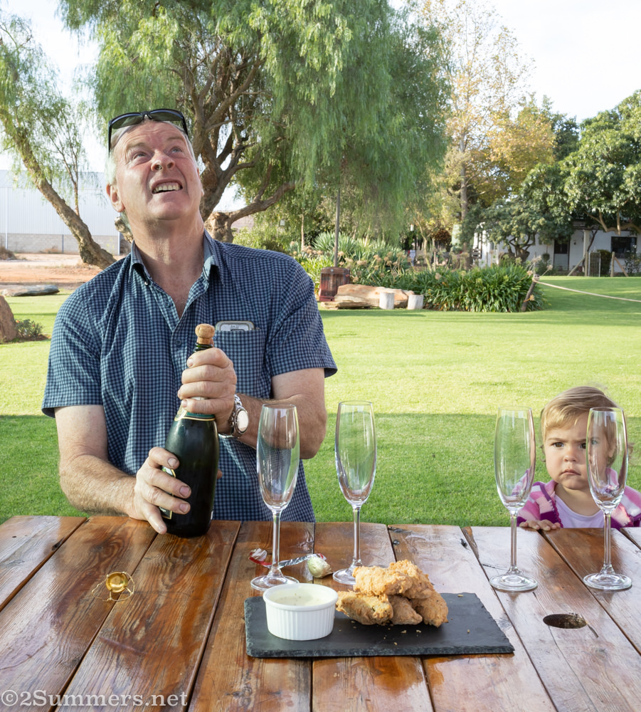 Johan Mostert and his granddaughter Nina.