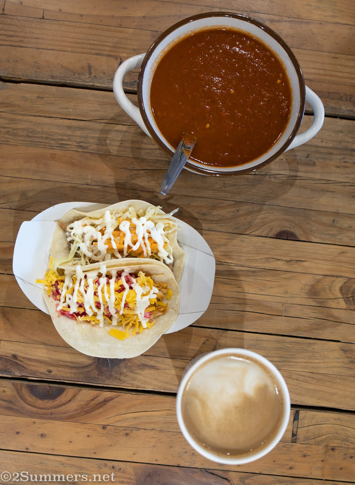 Tacos and coffee at Toro/Dukes in Potch