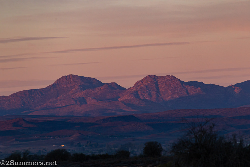 Sunrise in the Klein Karoo.