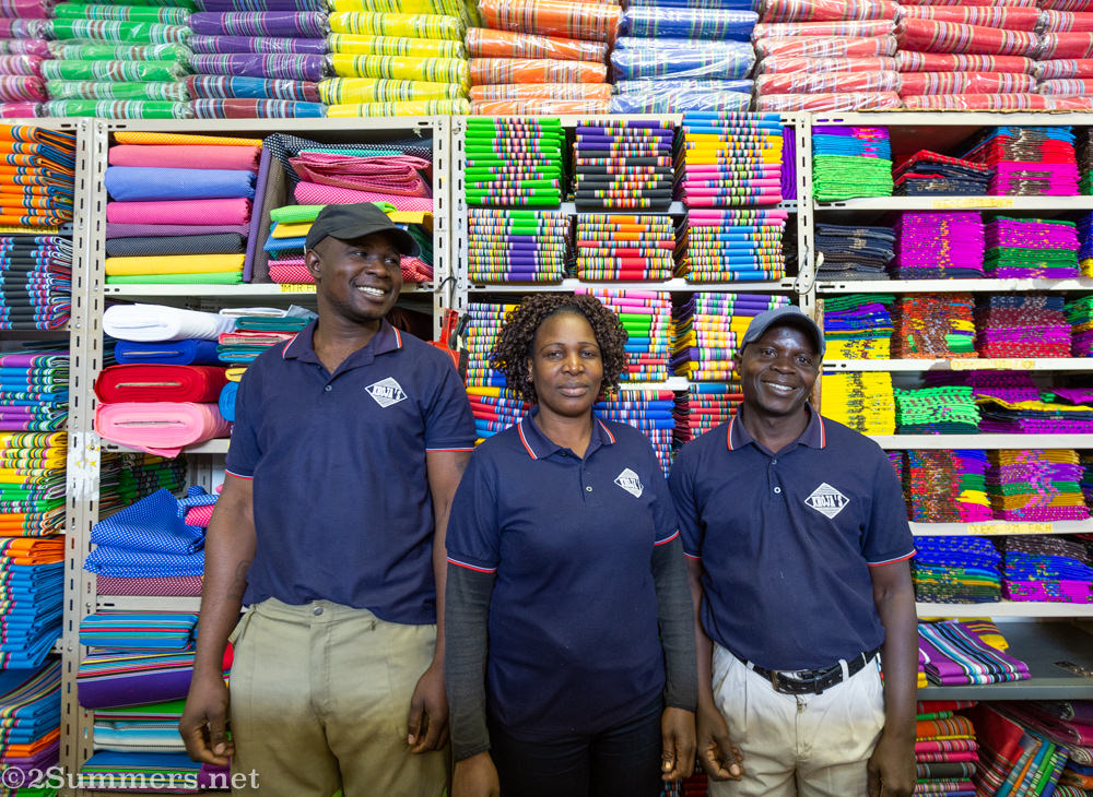 Salespeople at Khoja’s Fabrics in Louis Trichardt