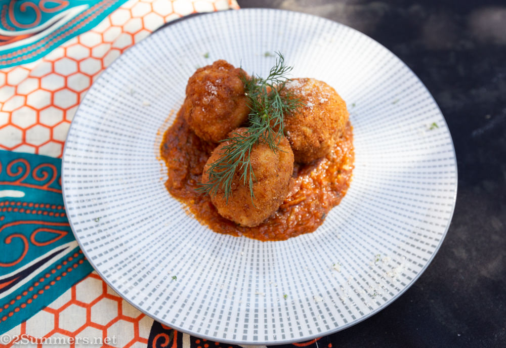 Fried mac and cheese from Reception