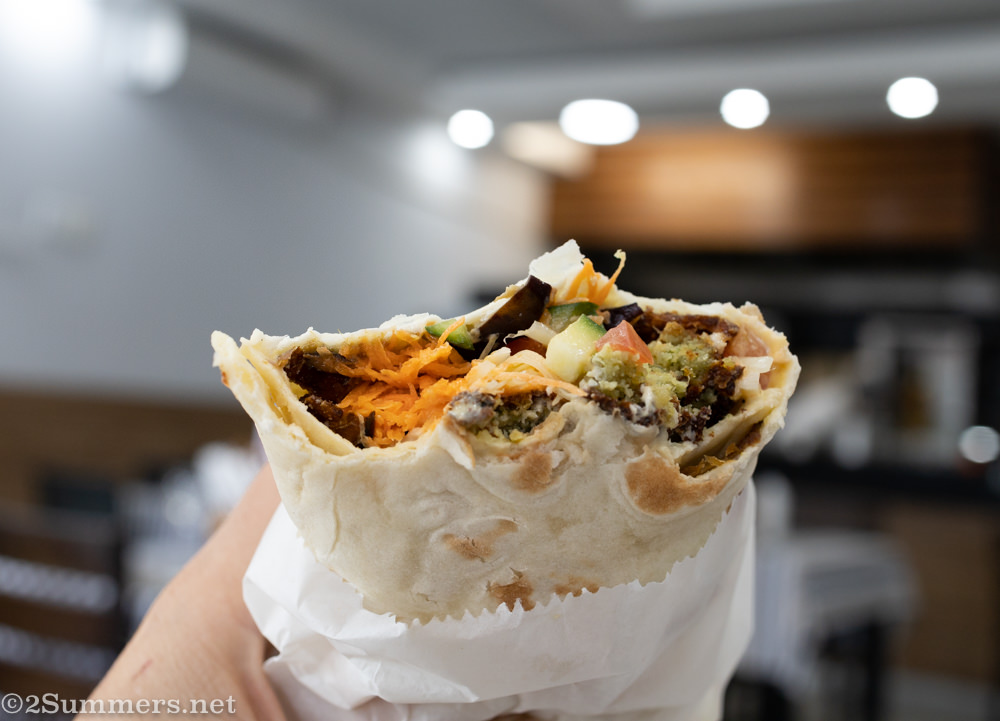Falafel laffa from Shwarma Bar