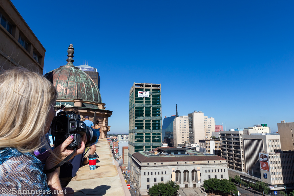 Photographers ready to photograph the implosion
