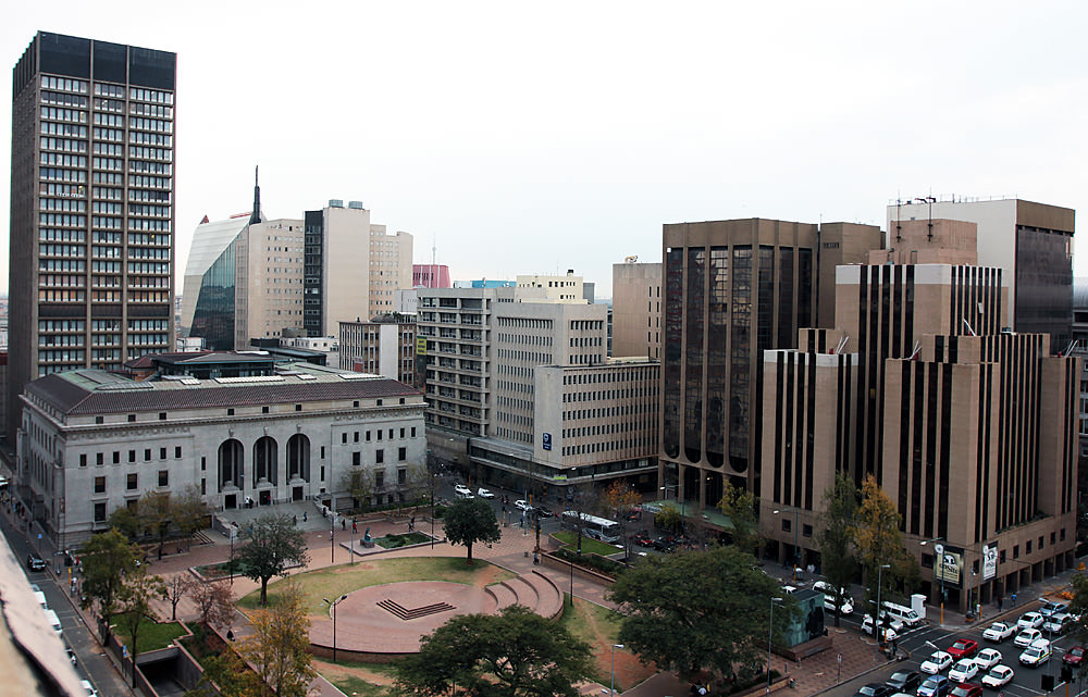 View of Library Gardens from Corner House