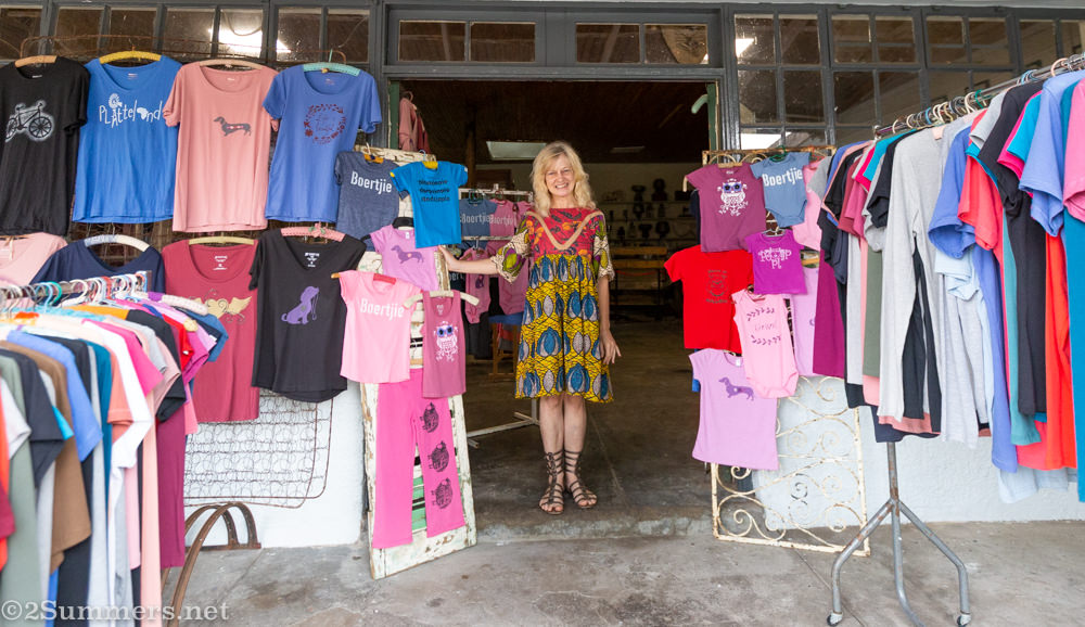 Debbie and her t-shirts