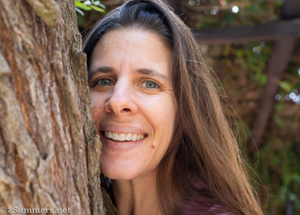 Heather hugging a tree