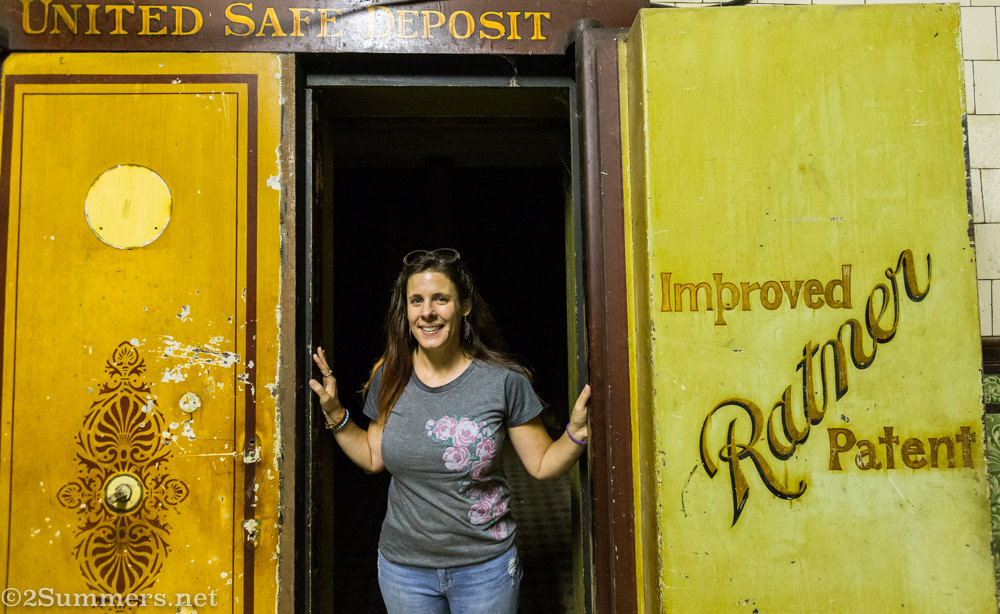 Heather in the Somerset House basement