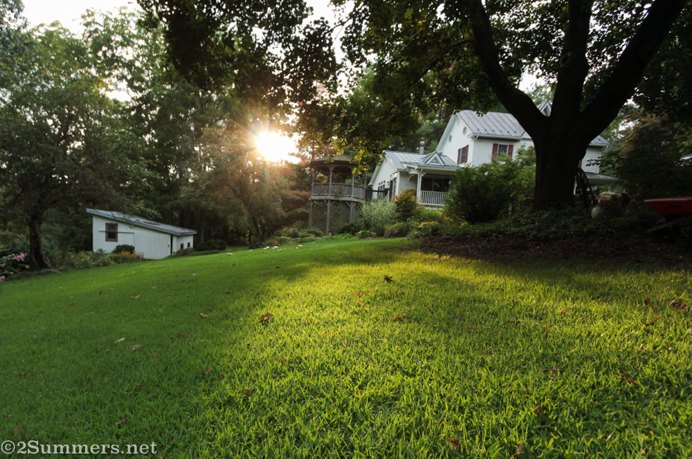 Gaither house at sunset