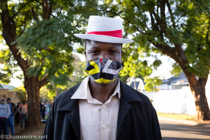 Portrait of a food parcel customer