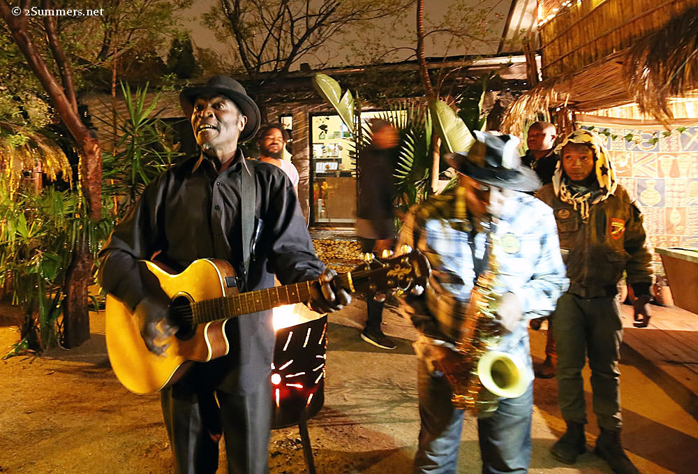Band performing at Lebo’s Soweto Backpackers