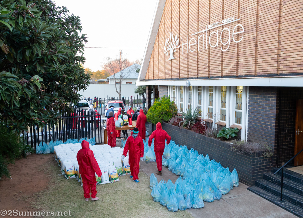 Food parcel distribution