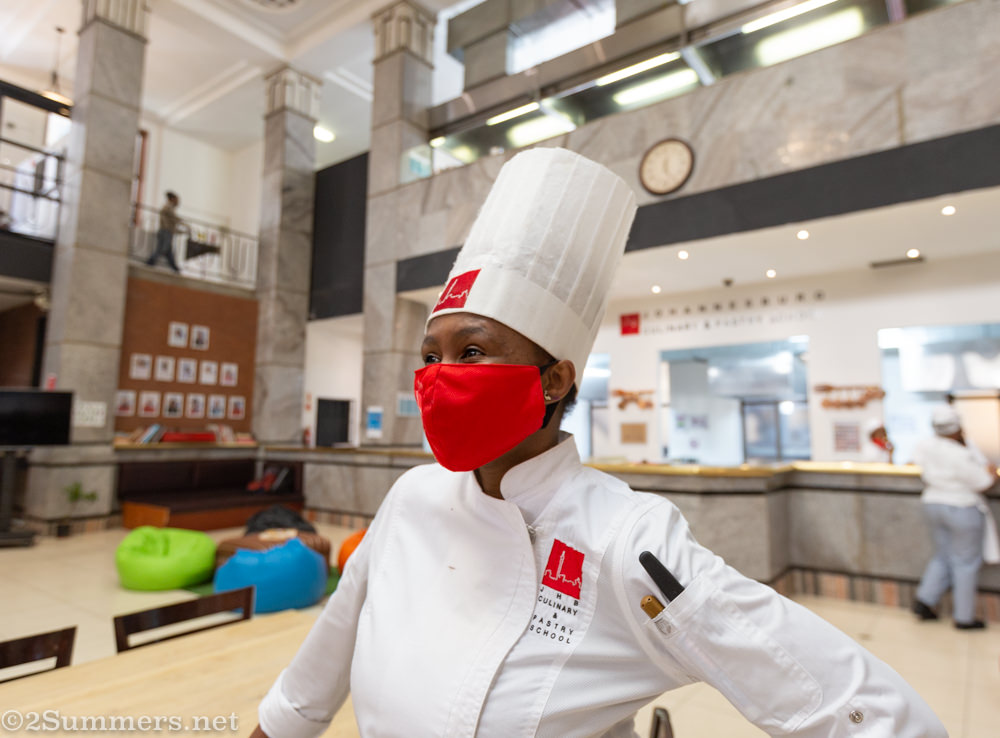 Bulelwa Mbonambi at the culinary school