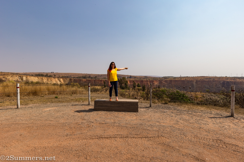 Heather at the not-to-big hole