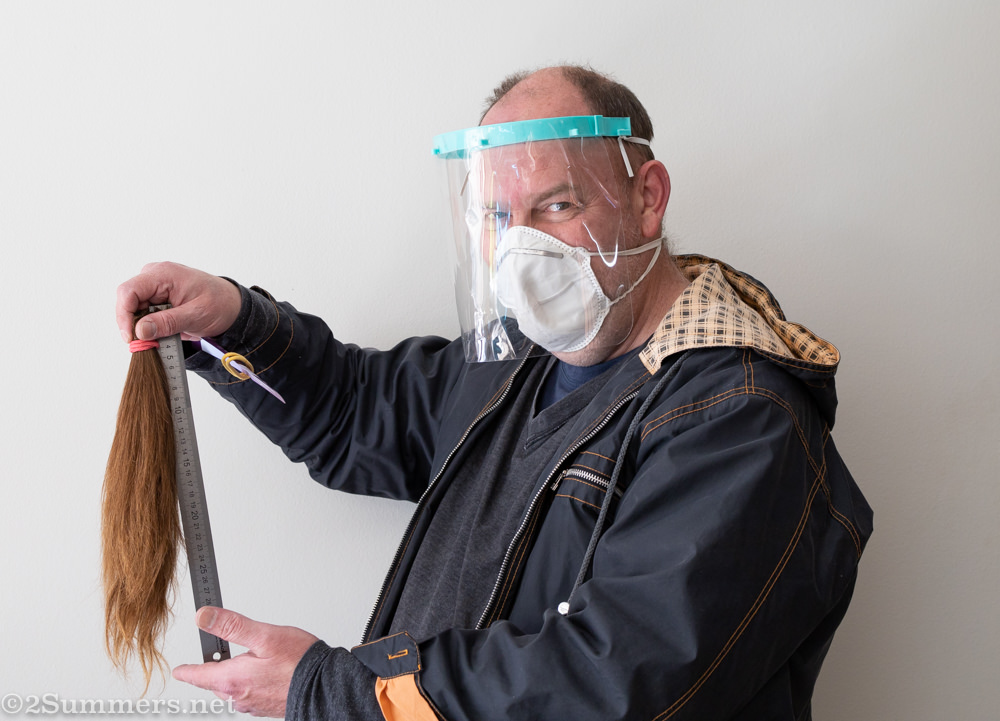 Robbie holding my hair