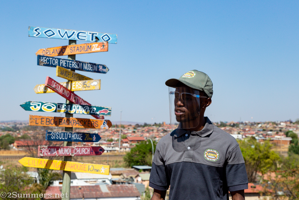 Lebo’s guide Lerato at the beginning of our tour