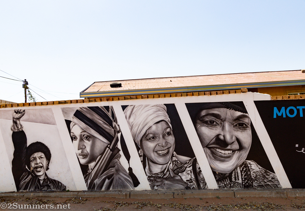 Winnie Mandela mural on Vilakazi Street