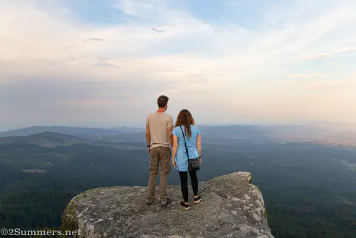 Julia and Jay on the escarpment