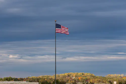 American flag at Dulles Airport