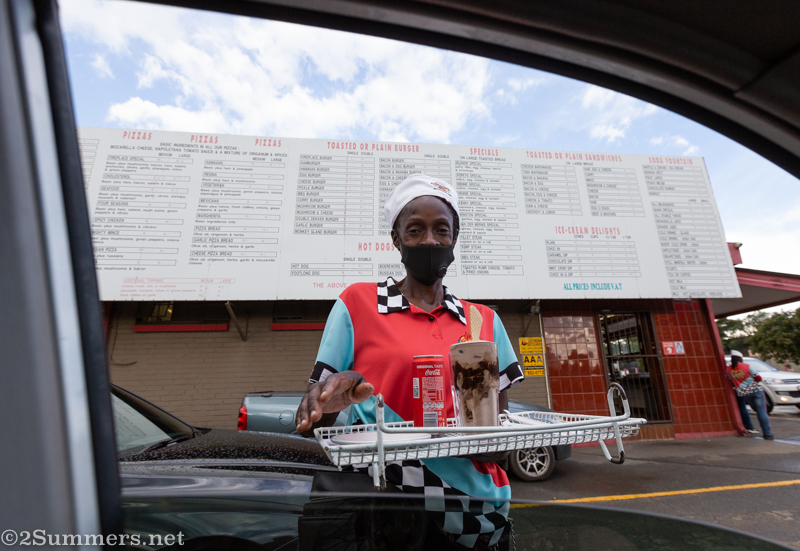 Millicent, waitress at the roadhouse