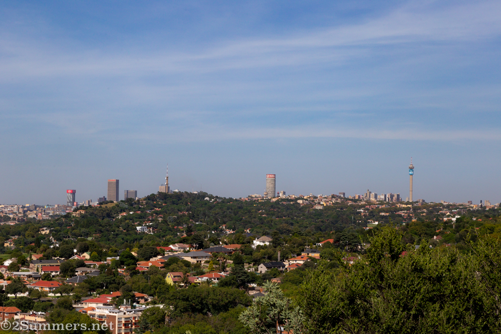 Closeup of the city skyline