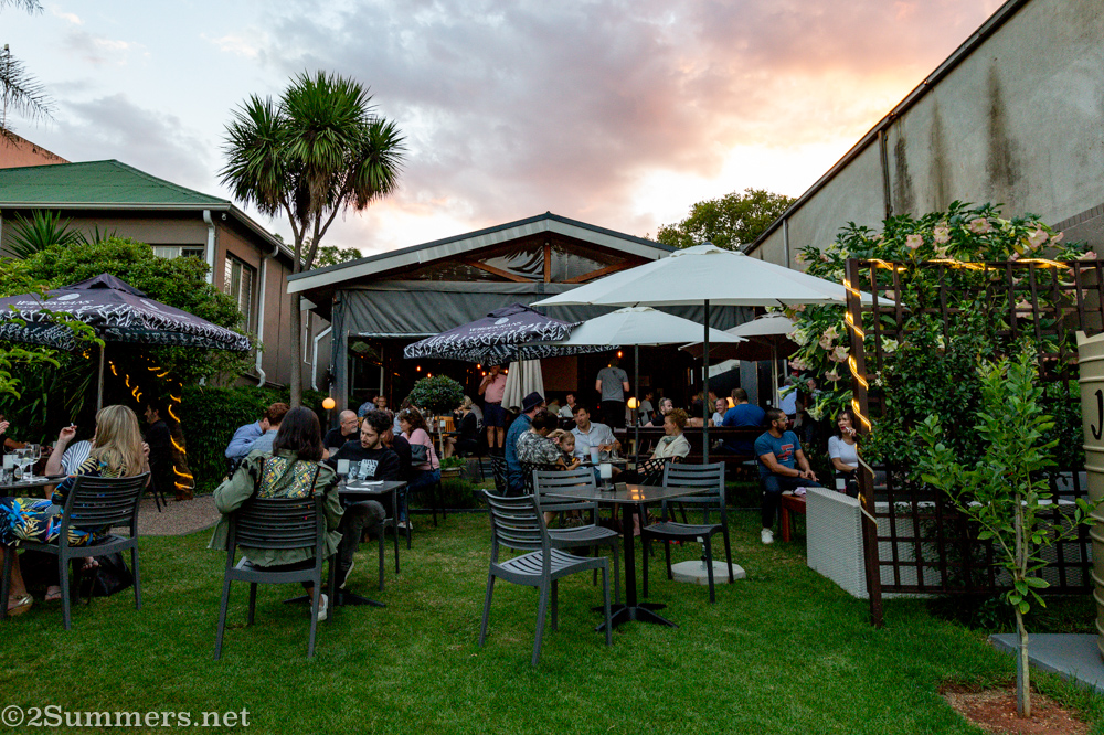 In the garden at Blind Tiger, Parkview