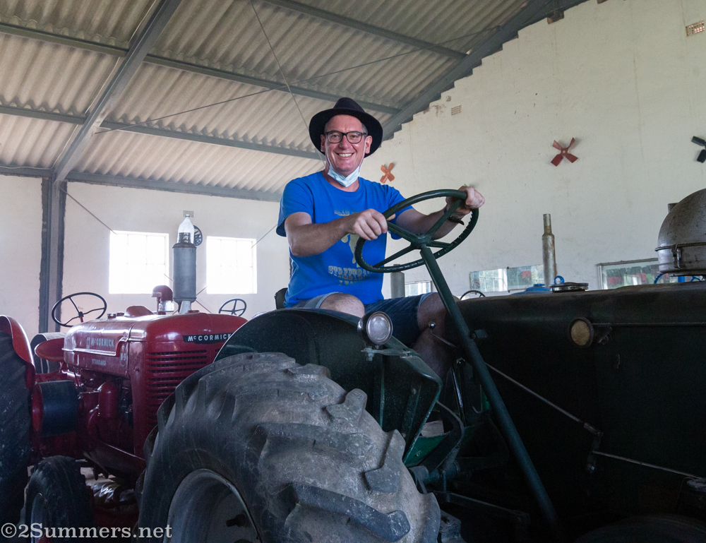 Thorsten on the tractor