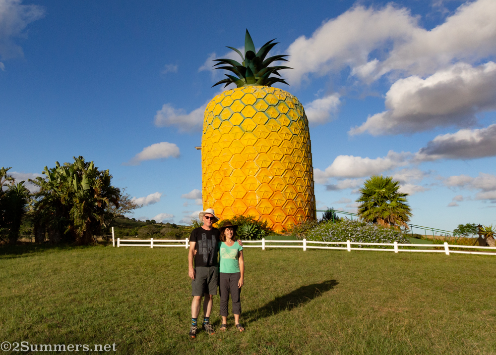 Thorsten and Heather in front of the Pineapple