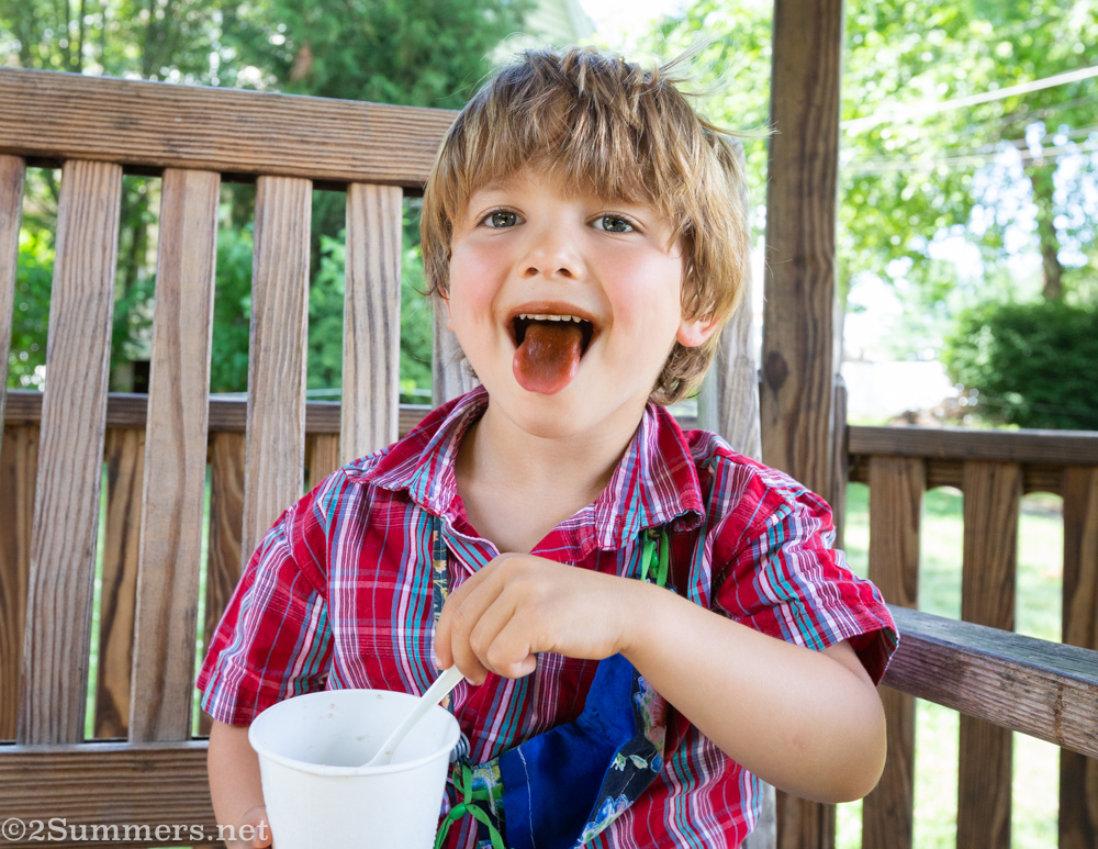 Jack with rainbow snowball tongue