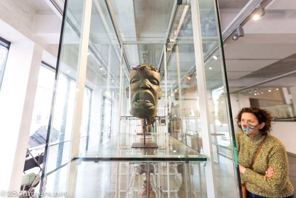 Face sculpture on display at WAM