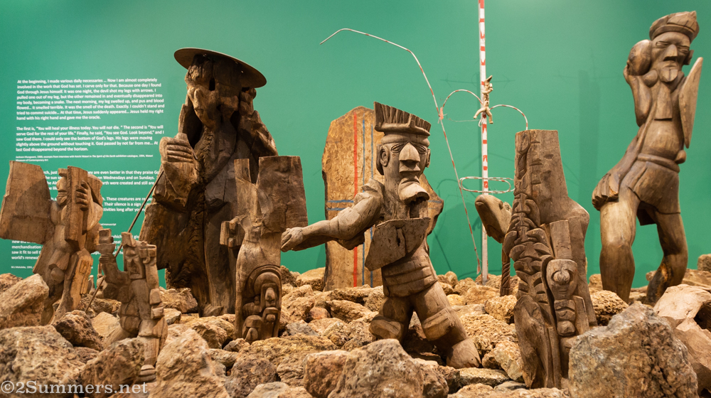 Sculptures by Jackson Hlungwani at the Wits Art Museum