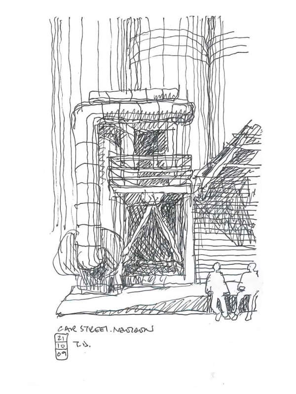 Thorsten’s sketch of the tagging spot