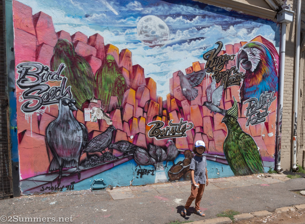 Graffiti at Newtown birdseed factory