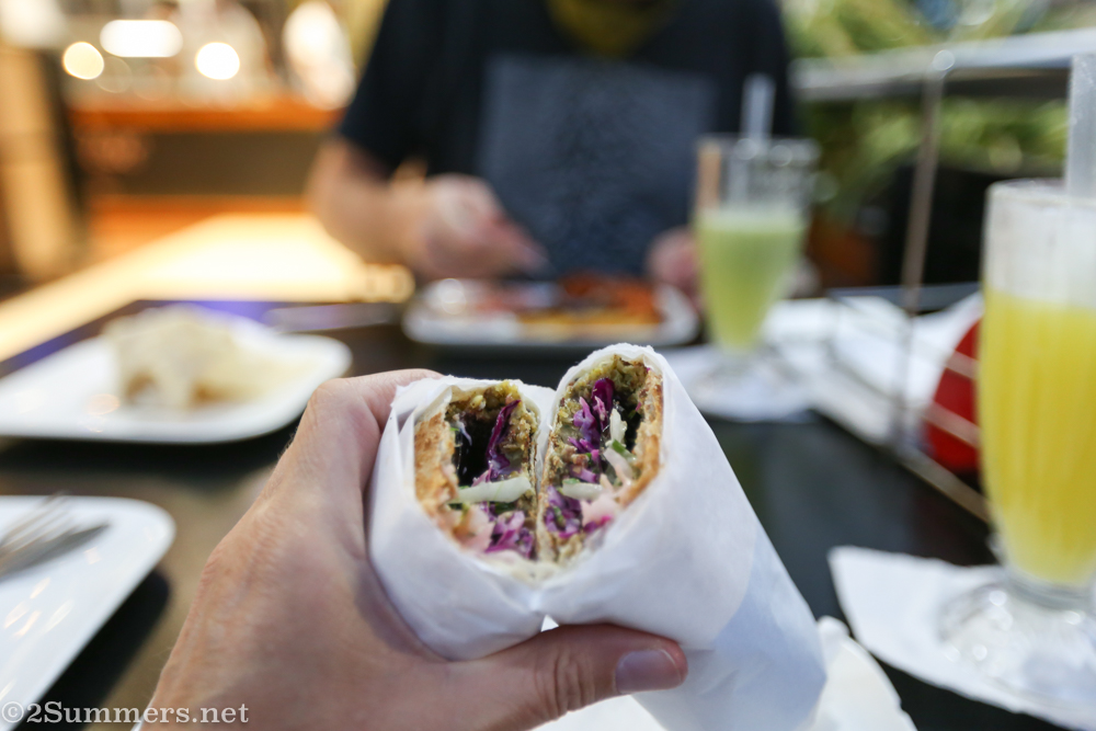 Falafel laffa wrap