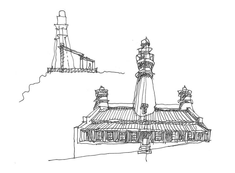 Thorsten’s sketch of Cape Agulhas Lighthouse