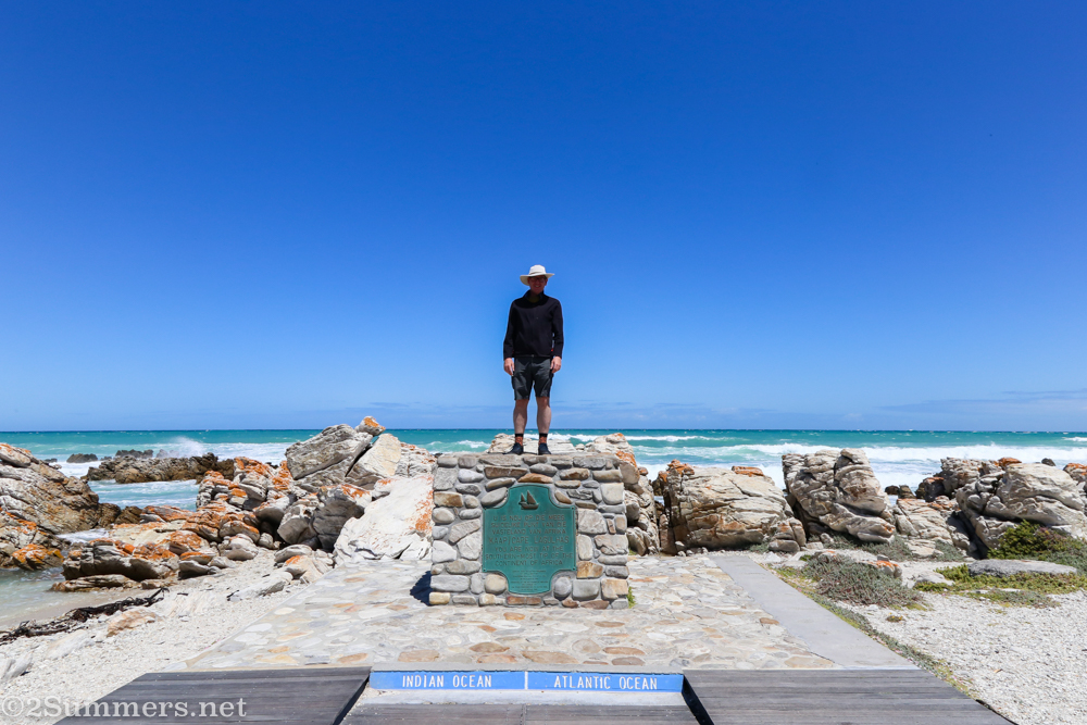 Thorsten at the Cape Agulhas plaque