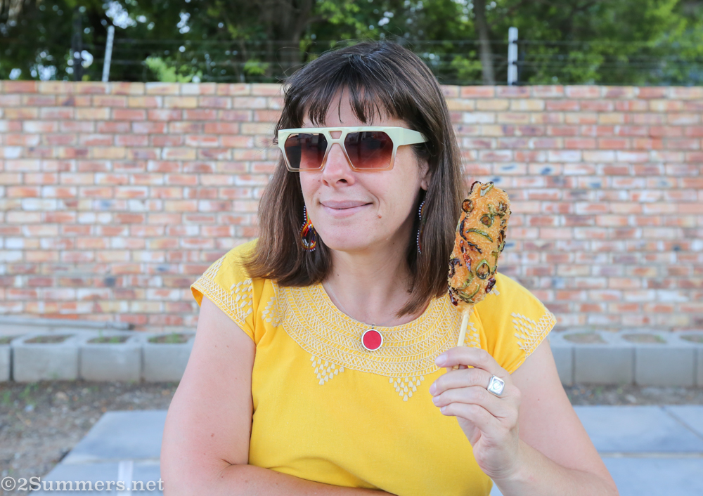 Ready to eat my jalapeño Korean corn dog