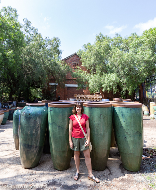 Heather and very tall vases at Liebermann