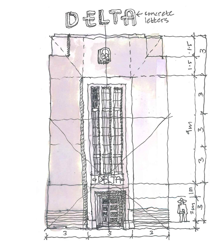 Thorsten’s sketch of the Delta Environmental Centre.