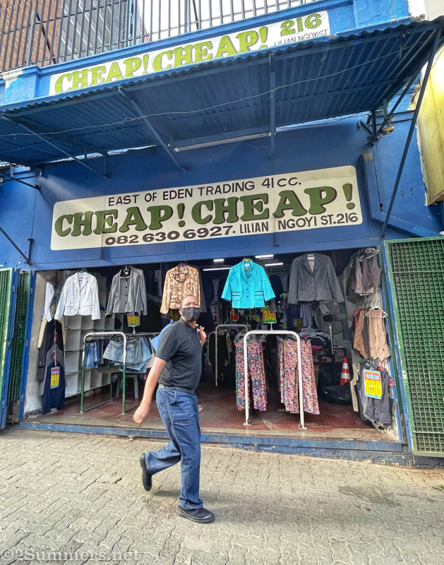 Shopping at Cheap! Cheap! in the Johannesburg CBD