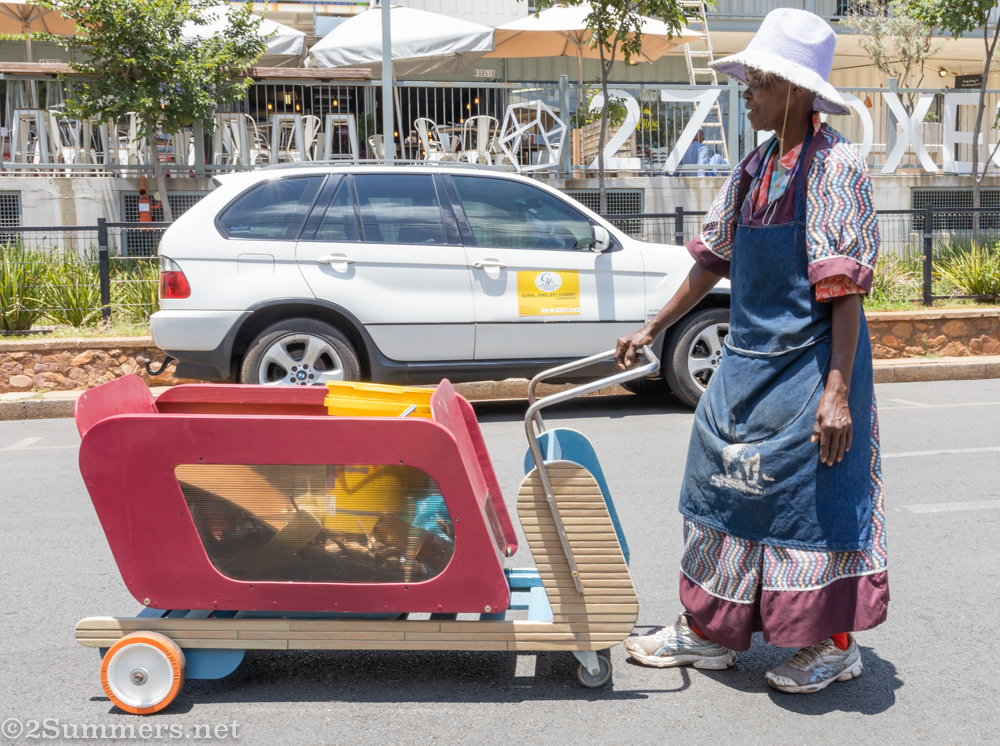 Betty Ntuli selling mielies in Melville in 2019