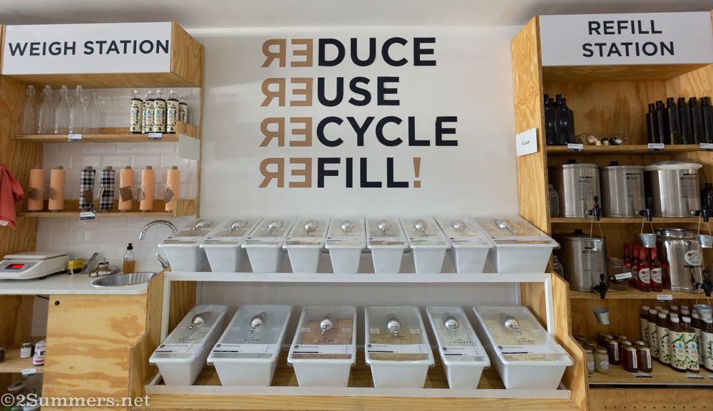 Plastic-free items for sale at the Refillery