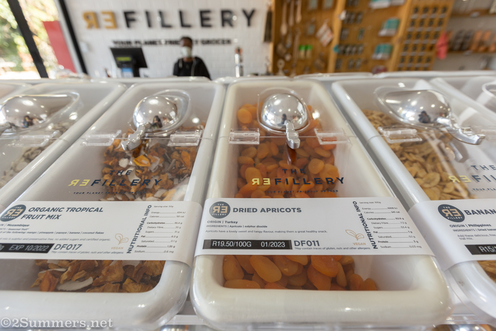 Bins of food at the Refillery