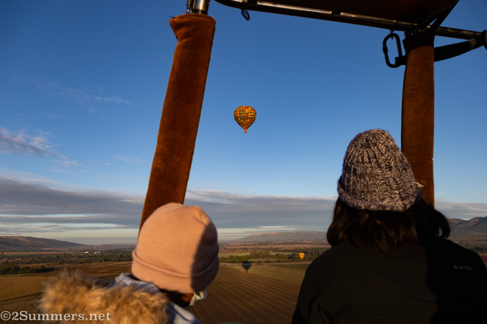 Staring out from the balloon
