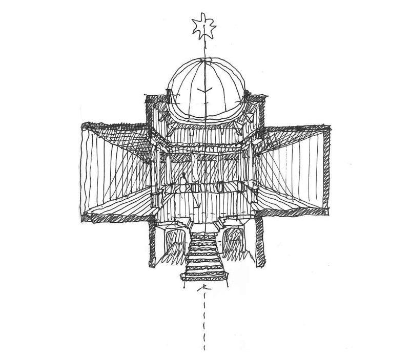 Thorsten’s sketch of the Rand Club