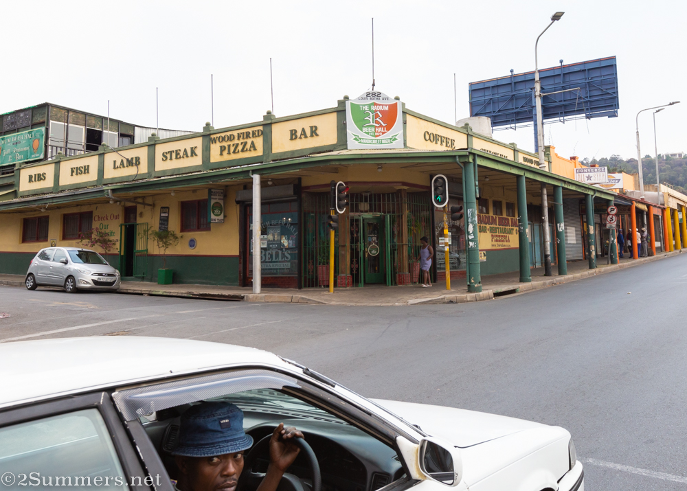 Outside the Radium Beer Hall on Louis Botha Avenue in Orange Grove