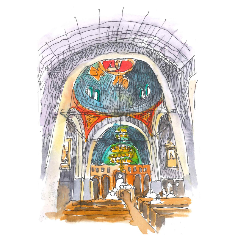 Cathedral sketch by the Thinking Hand