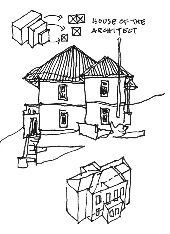 Sketch of the architect’s house