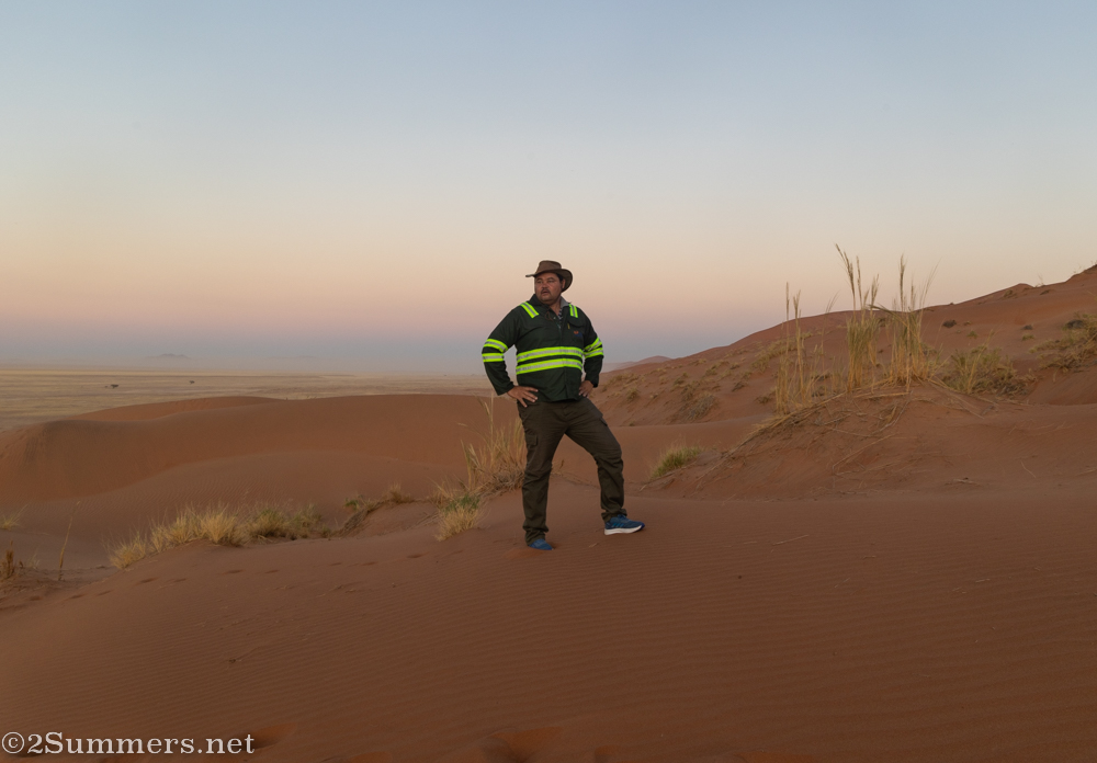 Andrew on the dunes