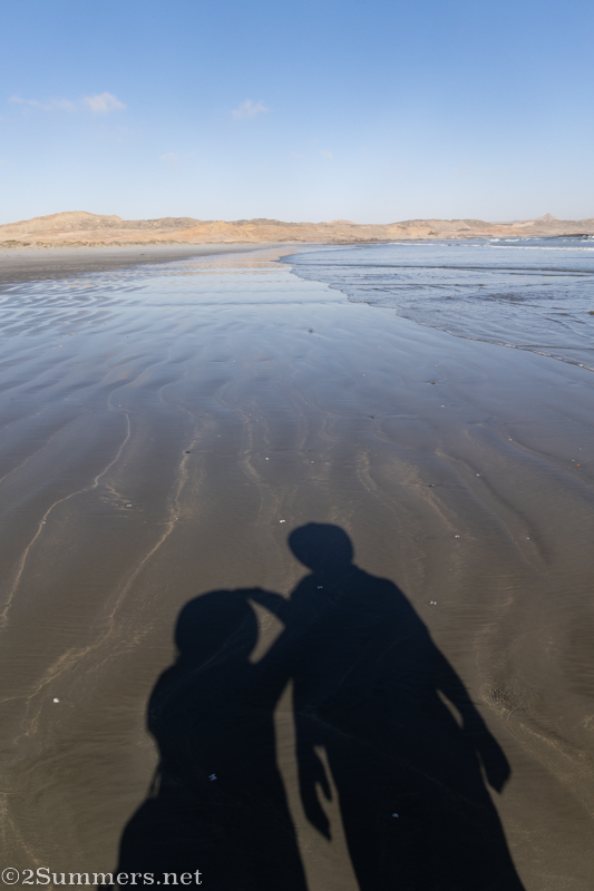 Heather and Thorsten on Grosse Bucht Beach