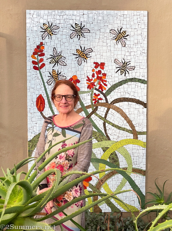 Bronwen Findlay outside her studio